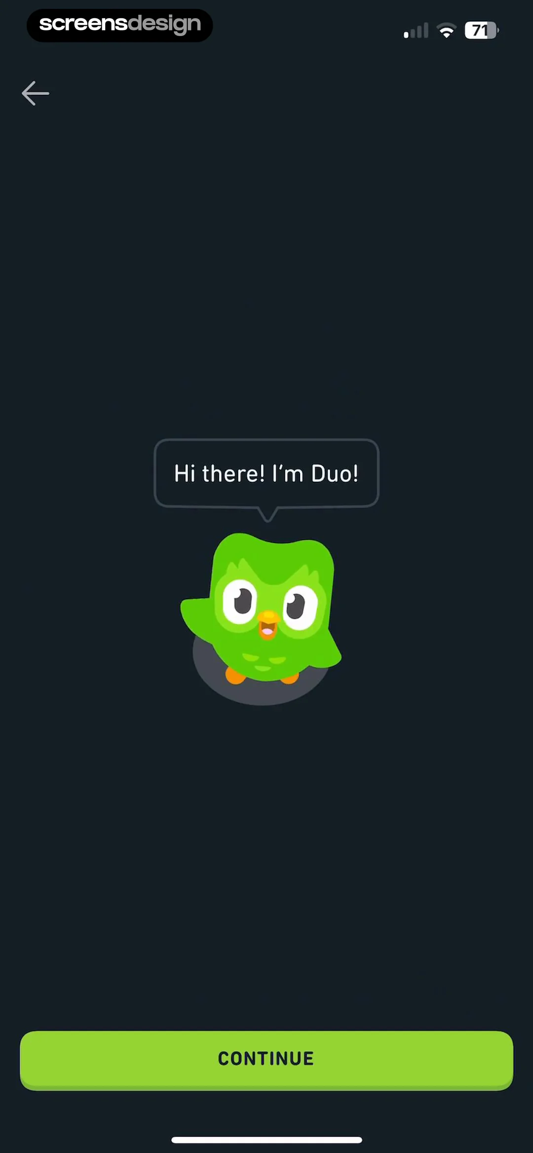 Duo the owl says Hi there, I'm Duo.